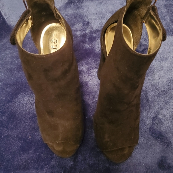 Guess Black Peep Toe Boots - Picture 11 of 12